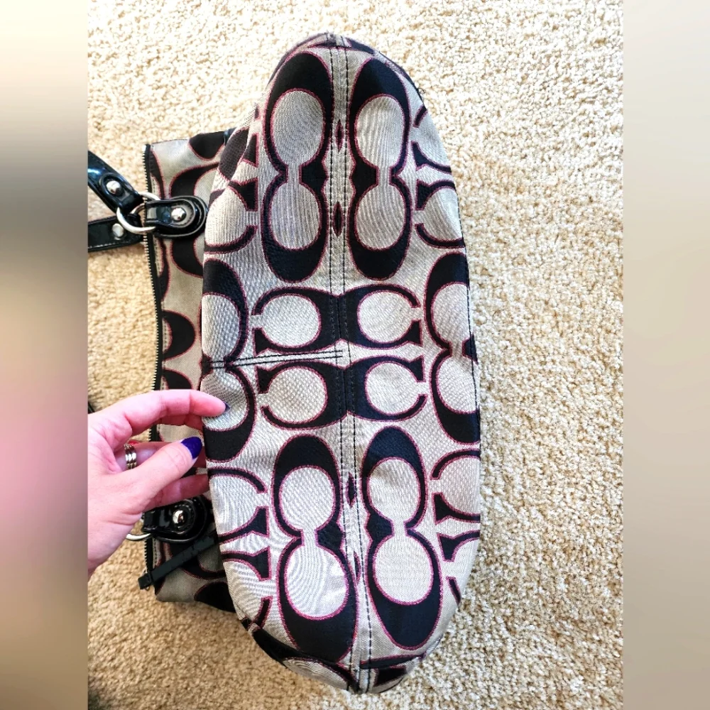 Authentic Coach Purse Black, Gray, Pink - Picture 4 of 15